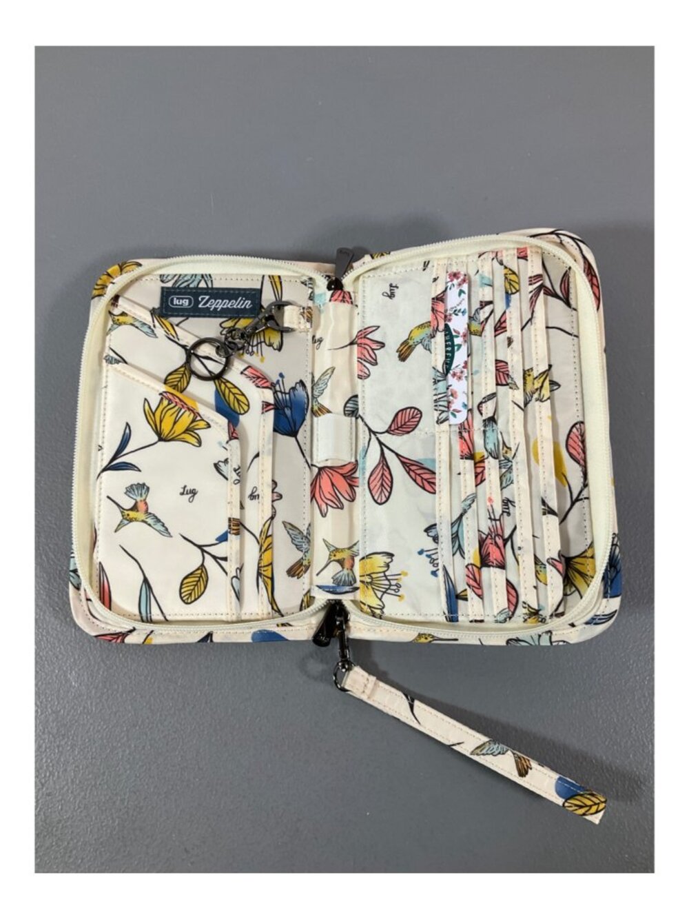 Lug Zeppelin Hummingbird Floral Large Continental Wallet - Quilted Unisex Design - Picture 5 of 8